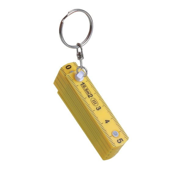 Hand Folding Ruler Keychain Single Measurement Systems Foldable Ruler Keyring Perfect for Home or Professional Use