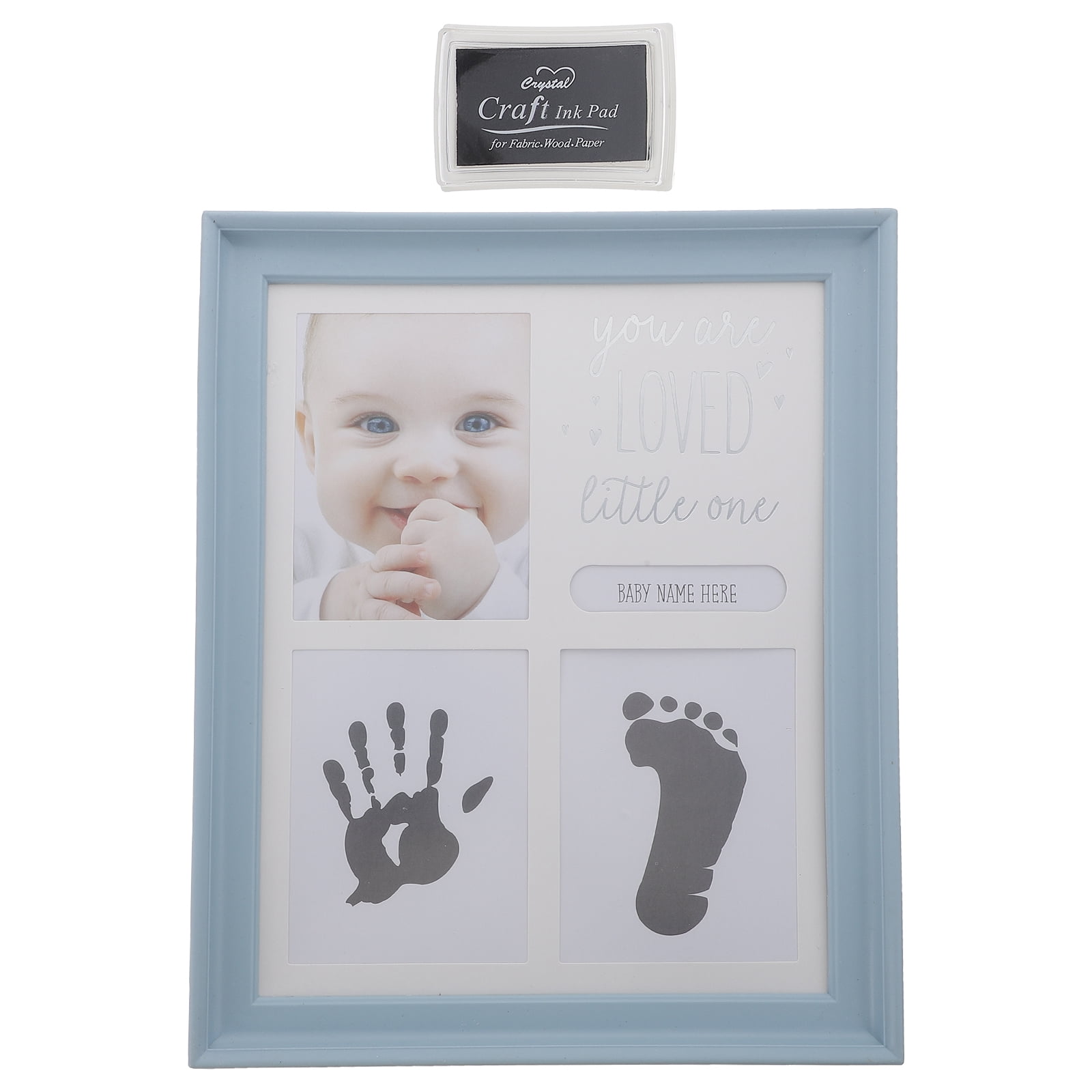 Hand Foot Inkpad Photo Frame Baby Footprint Kit Picture Frames Newborn Thick Cardboard Backboard