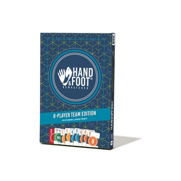 Hand & Foot Remastered Team Play Edition 25-Sheet Score Pad Card Game, Multi-Colored