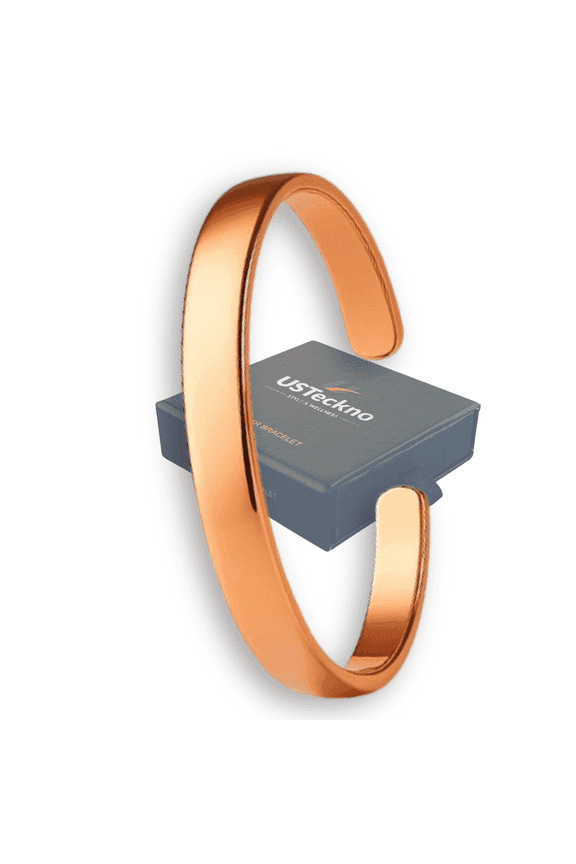 Hand Forged Unisex 100% Pure Copper Bracelet. Made with Premium Solid High Gauge Copper and Health benefits. Enhance your well-being in style!