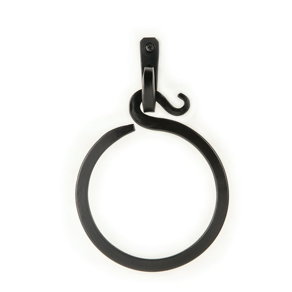 Hand Forged 21.5-in Wrought Iron Towel Ring