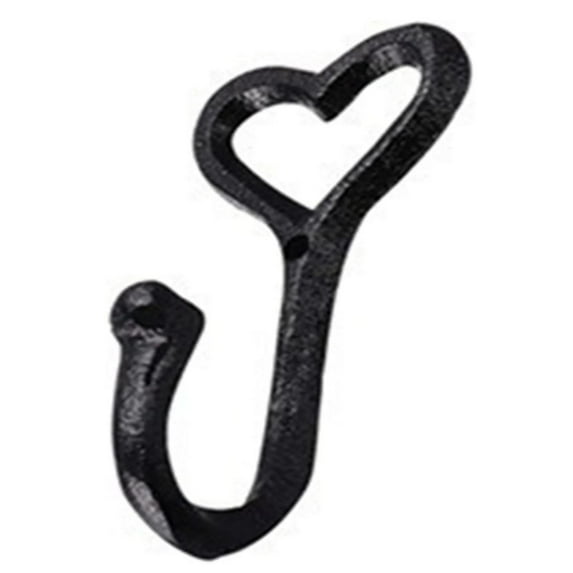 Hand Forged Heart Shape Metal Wall Hooks Wrought Iron Hook Blacksmith Vintage Wall Hook Handmade Wall Mounted Rustic Hooks For Office And Home Black Antique Finish Wall Hooks By Living Ideas