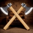 thumbnail image 1 of Hand Forged Outdoor Tomahawk Camping Tree Axe Outdoor Camping Forging Axe Firewood Felling Axe Durable High Manganese Steel Outdoor Axe Woodworking Axe 1pc, 1 of 9