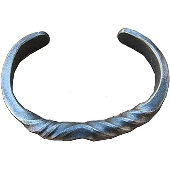 Hand Forged Twisted Iron Bracelet Unisex Mens Womens Jewellery Iron Anniversary Blacksmith Made