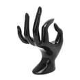 thumbnail image 1 of Hand Form Ring Holder Jewelry Display Organization Rack Bracelet Ring Watch Stand Support Aesthetic Decor Y2k Room Decor (Black) 6.69x3.15", 1 of 4