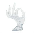 thumbnail image 1 of Hand Form Ring Holder Jewelry Display Organization Rack Bracelet Ring Watch Stand Support Aesthetic Decor Y2k Room Decor (Clear) 6.69x3.15", 1 of 3