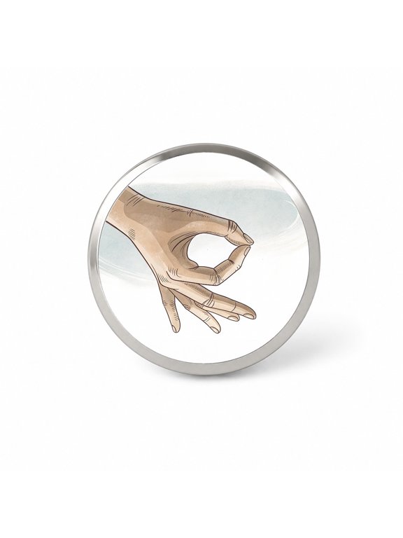 Hand Forming The Circle Game Backpack Hat Novelty Lapel Pin