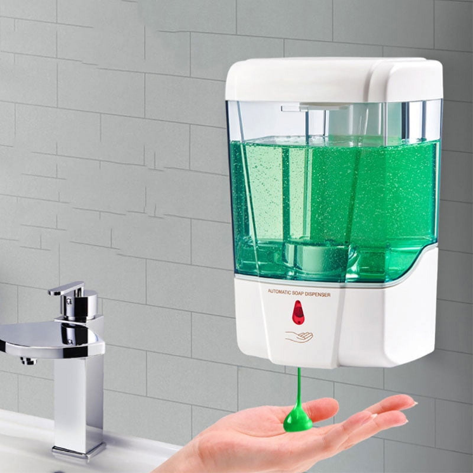 Hand Free Soap Dispenser Electric Automatic Soap Dispenser Touchless Wall Mounted for Bathroom 700ml White
