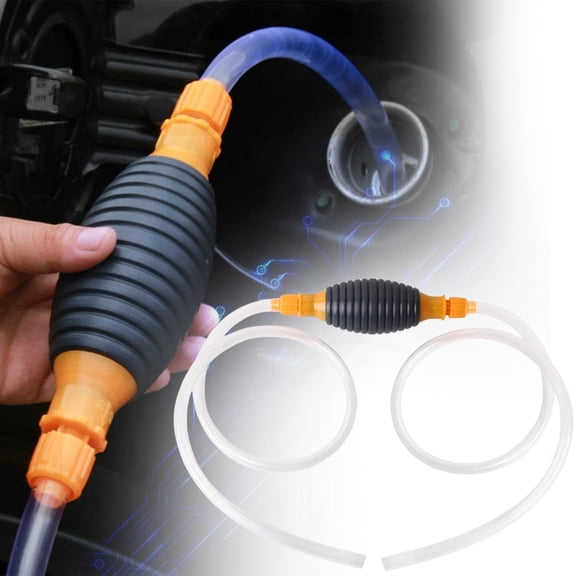 Gas Siphon Hose Pump,Hand Fuel Transfer Pump with 4.9Ft Hose,Gasoline Siphon Hose Pump,Multifunctional Liquid Siphon Pump,Manual Fluid Extractor for Gasoline, Fuel, Diesel, Water, Fish Tank