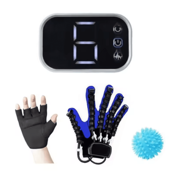 Flexeo Hand Function Rehabilitation Training Gloves, Finger Exerciser & Hand Strengthener for Stroke Recovery, Adjustable Intensity