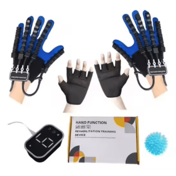 Flexeo Hand Function Rehabilitation Training Gloves, Finger Exerciser & Hand Strengthener for Stroke Recovery, Adjustable Intensity