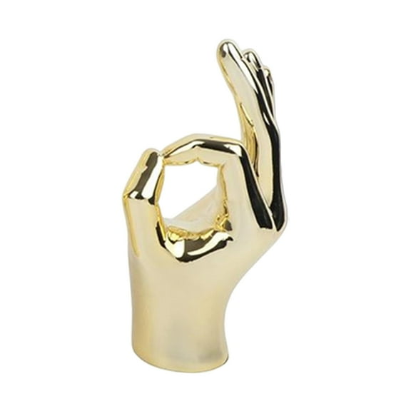 Hand Gesture Statue Creative Hand Sculpture for Home Table Centerpiece Decor OK Aureate