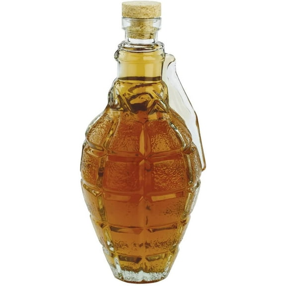 Hand Grenade 16oz Clear Glass Drink Decanter