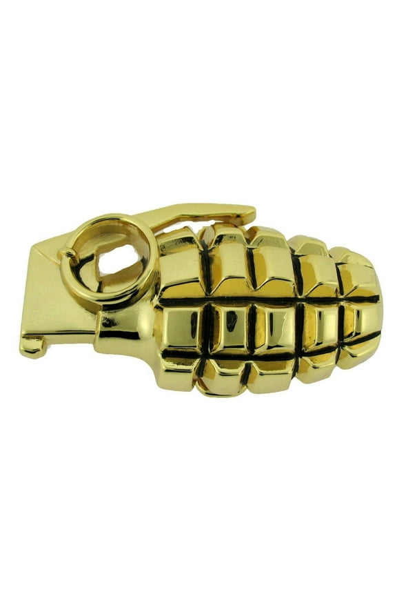 Hand Grenade Gold Belt Buckle USA Military Army bomb Seal Navy Weapon Goth Tribal New Men Women Fashion