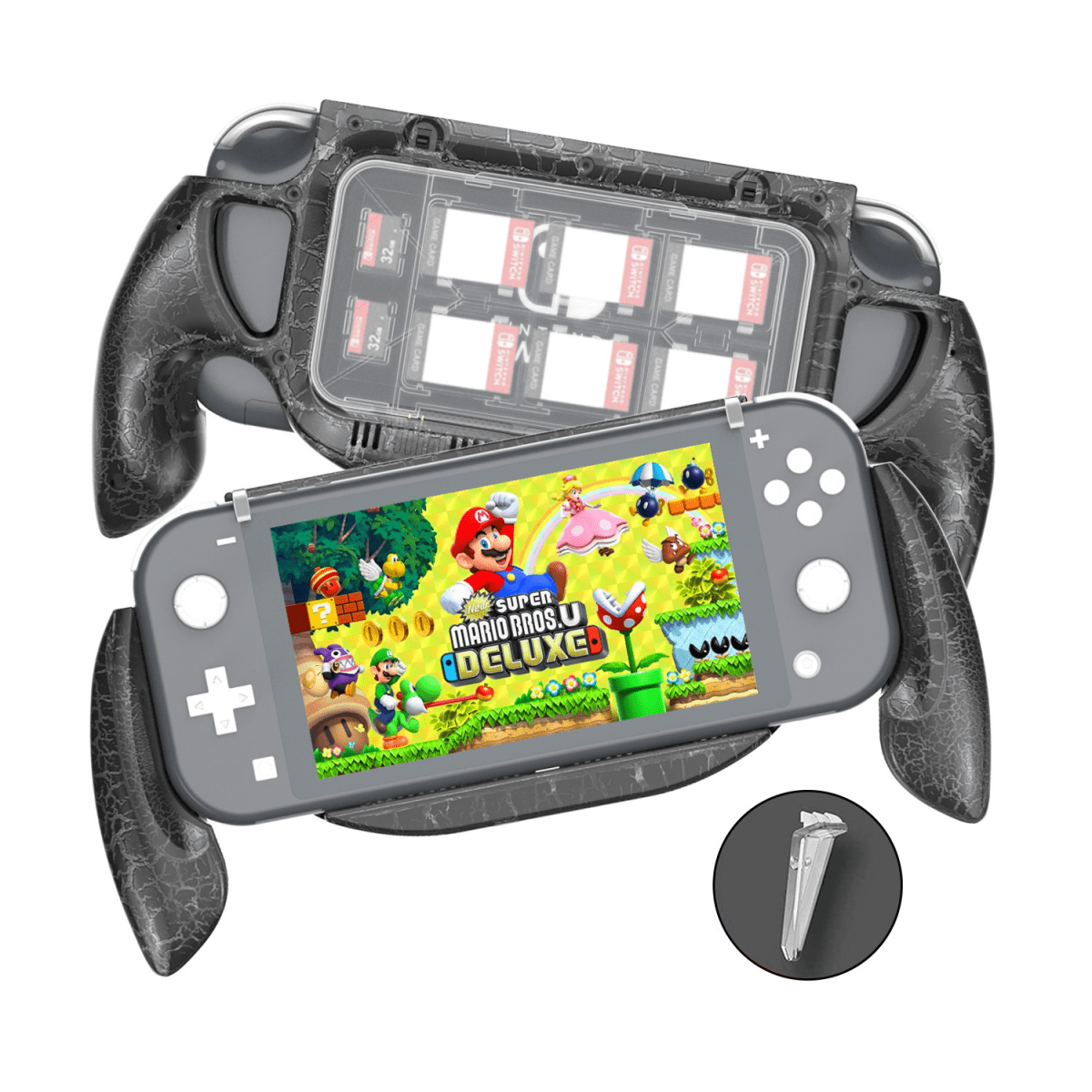 Hand Grip Case for Switch Lite, Switch Lite Grip with Stand Ergonomic