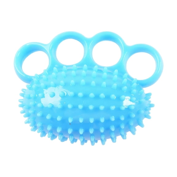 Hand Grip Equipment, Squeeze Balls for Hand, Spiky Massage Ball, Hand Exercisers For, Blue 4.5X3.5 Inch Textured Finger Loop Grip Strengthener for Targeted Hand Function Training