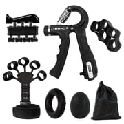 6 Pack Hand Grip Strengthener Kit with Counter, Adjustable 11-132 lbs Finger & Forearm Trainer for Strength Training