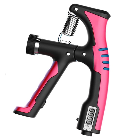 Hand Grip Strengthener, Forearm Grip Exerciser, Non Slip Fitness Equipment with Counter, Finger Exerciser for Adults Guitar Rose Red