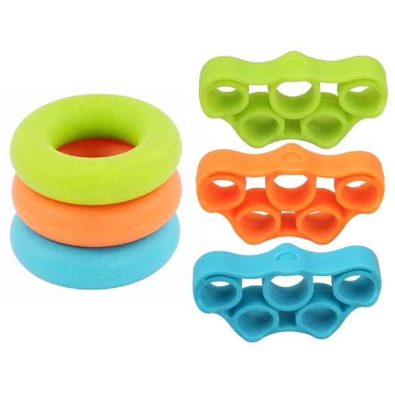Hand Grip Strengthener Forearm Strengthener for Hand Workout Grip Strength Trainer Hand Gripper Strengthener Finger Stretcher Hand Strengthening Devices - 6 Pack Hand Exercisers for Strength