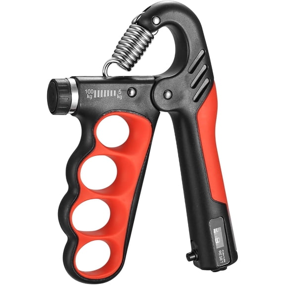Hand Grip Strengthener, Hand Grip Strengthener, 5-100 kg Adjustable Hand Grip Strengthener, Forearm Training Kit (Red)