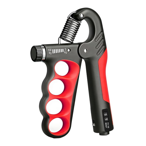 Hand Gripper Strengthener, 11-220LBs Adjustable Resistance Grip Strength Trainer with Counter, Forearm Exerciser for Injury Recovery and Muscle Building
