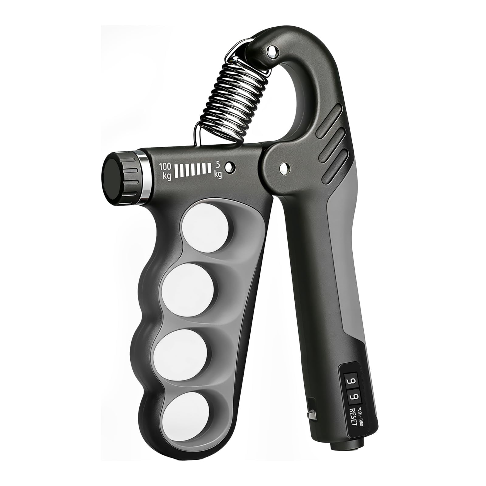 Hand Gripper Strengthener  11-220lbs Adjustable Resistance Grip Strength Trainer With Counter Forearm Exerciser For Injury And Building