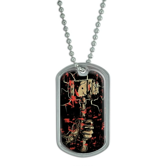 Hand Hammer and Blood - Hephaestus Vulcan Thor Dog Tag