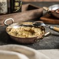 thumbnail image 1 of Hand-Hammered Copper Frying Pan with Brass Handles Authentic Turkish Sahan, 1 of 4