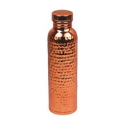 Hand-Hammered Copper Water Bottle, Polished Ayurvedic Jug for Chilled Water, Large Capacity Yoga and Fitness Bottle, Insulated Copper Vessel for Home, Office, and Outdoor Use