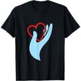 thumbnail image 1 of Hand Heart Charity Volunteering Donation Kindness Heroes T-Shirt, 1 of 3
