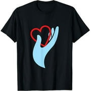 Hand Heart Charity Volunteering Donation Kindness Heroes T-Shirt