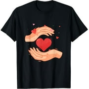 Hand Heart Charity Volunteering Kindness Donation Heroes T-Shirt