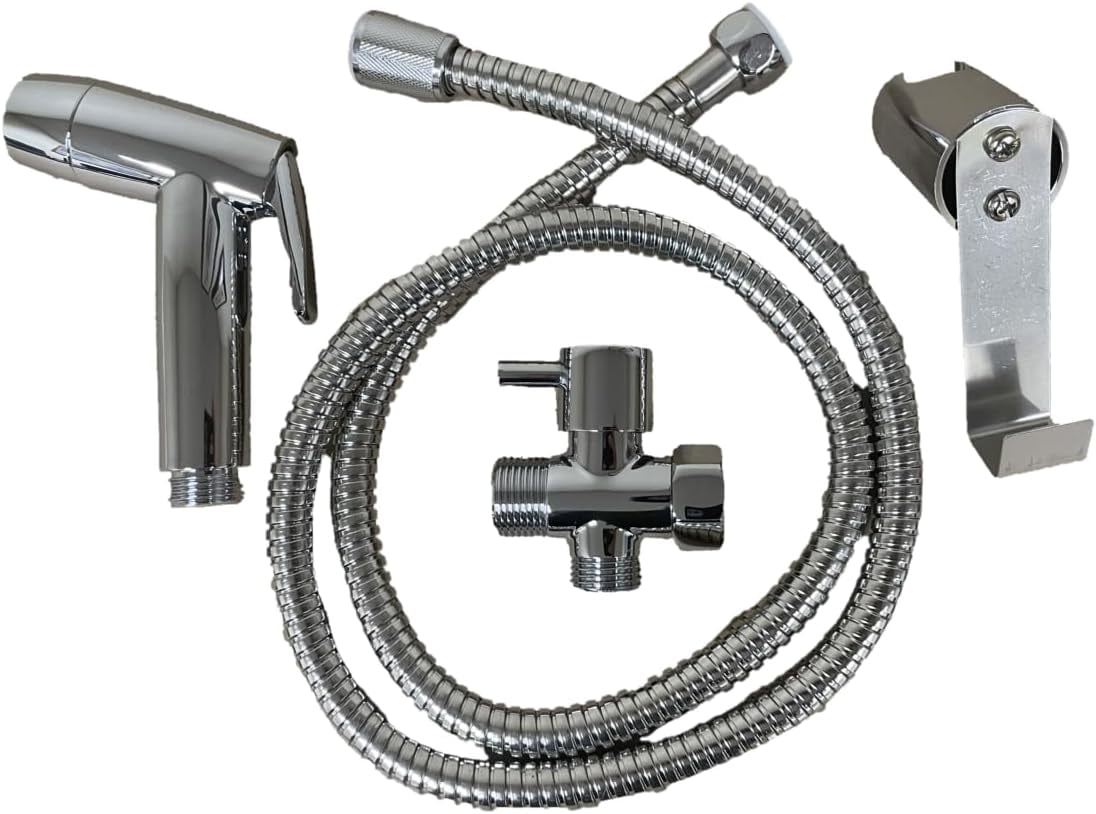 Hand-Held Chrome Bidet - Easy Installation By NuFlush
