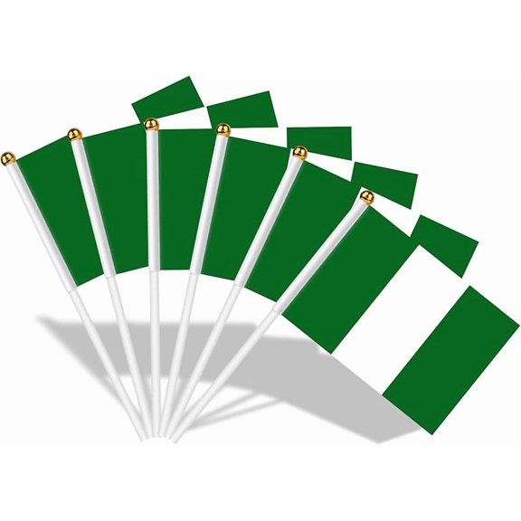 Hand Held Flag for 26th January Decorations, 5.5 × 8.2 Inch Stick Flag Small Flags with 11.8 Inch Poles for National Day Garden Street Home Party Football Decorations