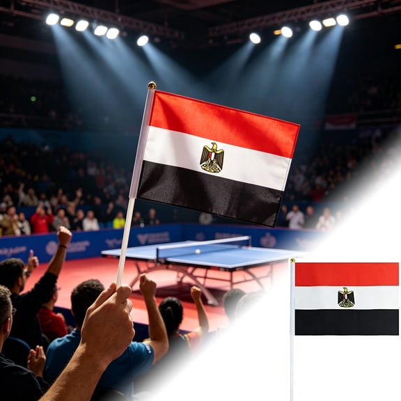 Hand Held Flags Black Sporting Event Supplies for Parade Outdoor Celebration Fan Cheering Home Decor 8.3 Inch