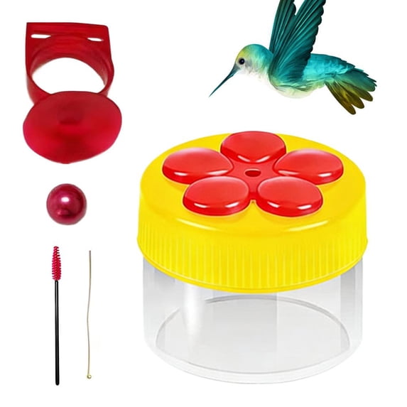 Hand Held Hummingbird Feeders, Mini Hummingbird Hand Feeder with Cleaning Brush, Window Humming Wild Bird Feeders Tools for Outdoors Supplies