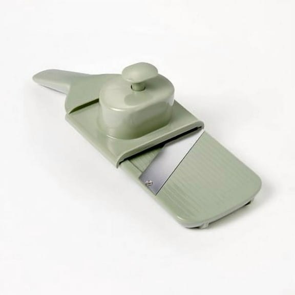 Hand Held Mandoline Green - Stainless Steel Cucumber Slicer, Dishwasher-Safe Kitchen Tool