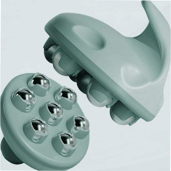 Hand Held Massager, Full Body Massage Tool with Roller Ball Massager Manual 360-degree-roller for Muscle Back Neck Joint Foot Shoulder Leg Pain Relief with Portable Design(Green)