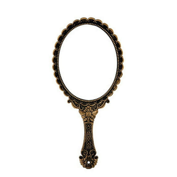 Hand Held Mirror Vintage Portable Hand Held Mirror with Handle for Gift