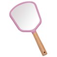 thumbnail image 1 of Hand Held Mirror with Handle for Makeup,Small Cute Wood Hand Mirrorpurple, 1 of 5