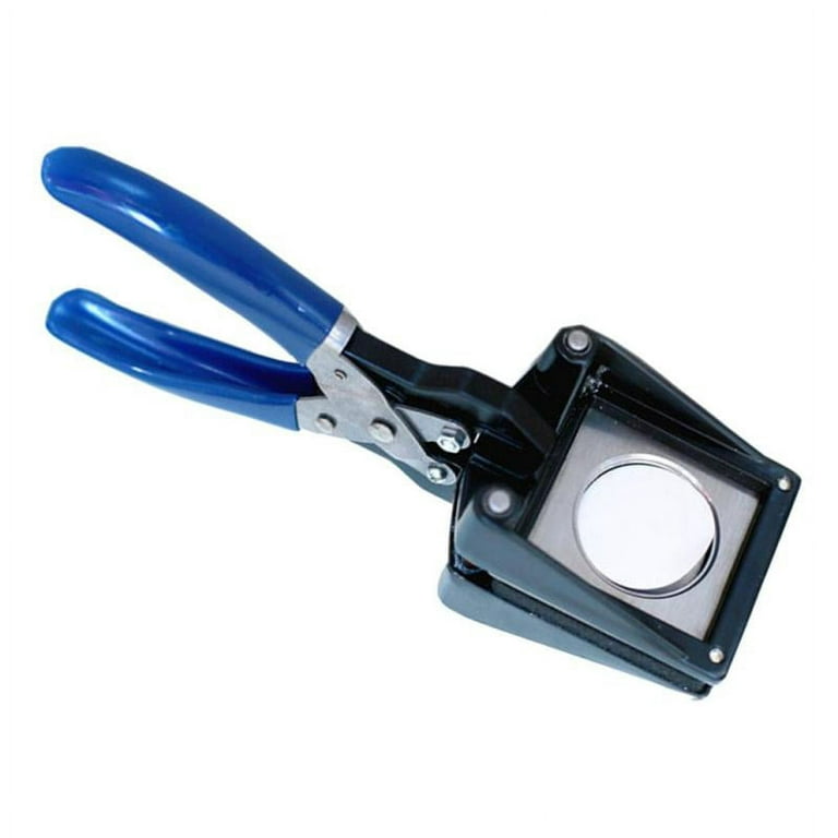 Hand Held Photo Cutter Round Cutting Tool for Paper ID Visa Picture Scrapbooking - Blue, 40mm, Size: 40 mm