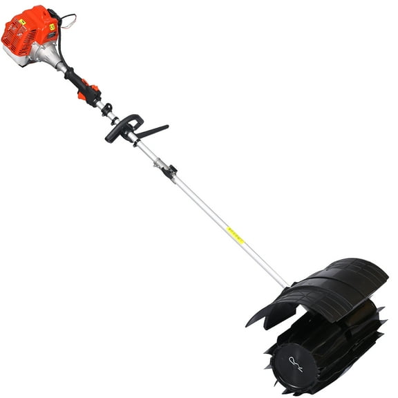 Hand Held Power Broom Sweeper Snow Sweeper GASOLINE Walk Behind Power Shovel Snow Cleaner Outdoor Walk Behind Sweeper, for Dirt Grass Leaves Lawn Debris Artificial Turf & Light Snow Cleaning