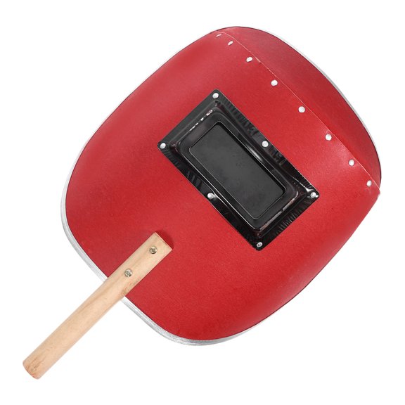 Hand Held Welding Shield Welding Face Mask Dark Red Plastic 1Pack with Spark Shielding