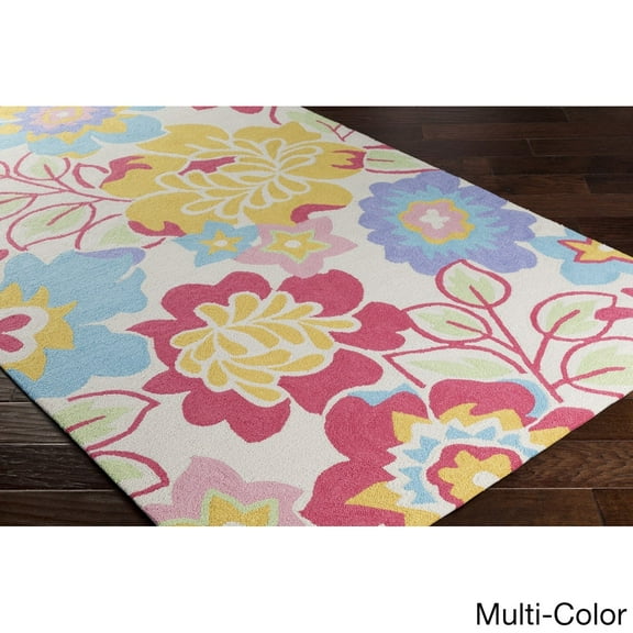 Hand-Hooked Christmas Poly Acrylic Rug (2' x 3')