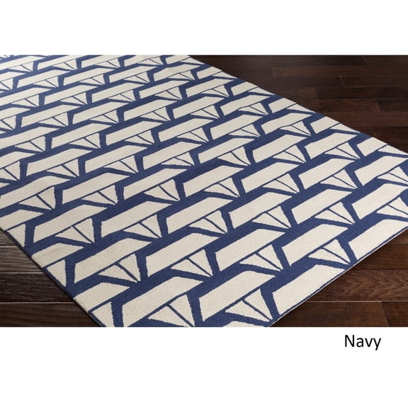 Hand Hooked Col Wool Rug (7'6 x 9'6)