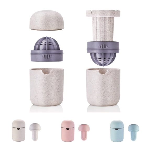 Hand Juicer 2 in 1, Manual Citrus Squeezer - Lemon, Lime, Grape, Orange, Watermelon, Manual Juicer with Strainer Container