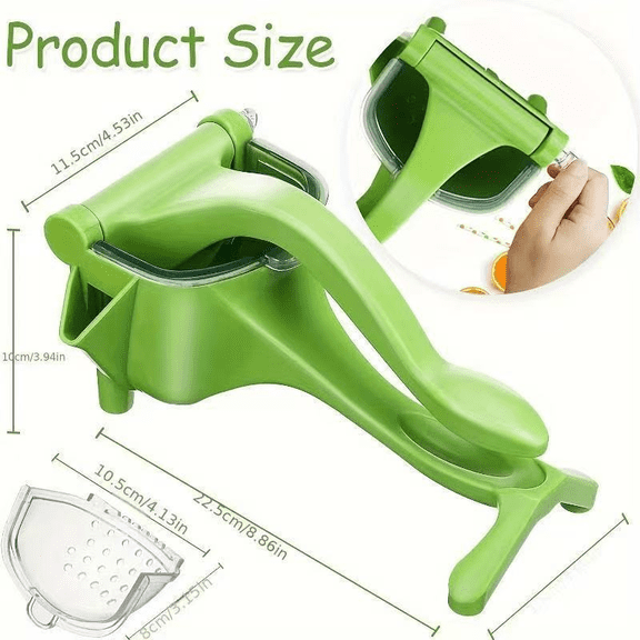 Hand Juicer, Manual Press Juicer Squeezer with High Juice Yield, Food Safe PP Fruit Juicers for Lemon Orange Watermelon, Effortless Lever Handle Design for Home Kitchen Garden Party, Easy to Clean