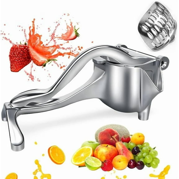 Manual Juicer, Hand Press Juicer Squeezer for Efficient Juice Extraction - Aluminum Alloy Citrus Press for Lemon,Orange,Lime,Grapefruit,Pomegranate, Easy Squeeze&Quick Clean Juice