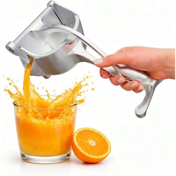 Hand Juicer Squeezer - Aluminum Manual Juicer Hand Press With Ergonomic Handle, 20 Oz Large Capacity Lemon Squeezer Pomegranate, Orange, Lime Citrus Fruits With Direct Pour Spout, Hand Wash Only Loca