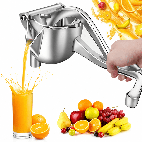 Hand Juicer Squeezer - Aluminum Manual Press Juicer with Ergonomic Grip for Efficient Juice Extraction of Pomegranates Citrus & More, Durable Compact Easy to Use & Clean Manual Citrus Juicer.